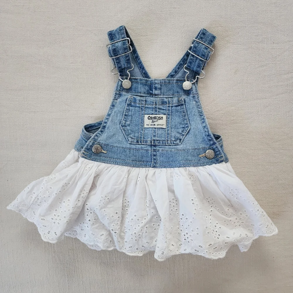 Oshkosh eyelet denim cotton skirtall 6 months